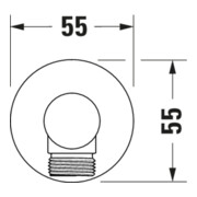 Duravit Coude mural DN 15, pour douchette à main, rouge, bronze brossé-4