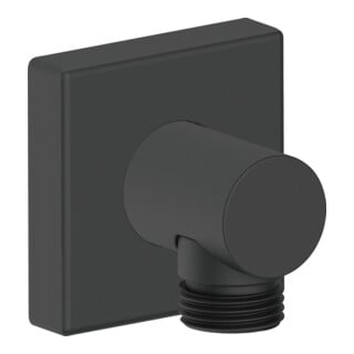 Duravit Coude mural DN 15, sans douchette, rosace carrée, noir mat