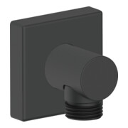 Duravit Coude mural DN 15, sans douchette, rosace carrée, noir mat