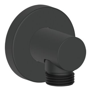 Duravit Coude mural DN 15, sans douchette, rosace ronde, noir mat