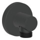 Duravit Coude mural DN 15, sans douchette, rosace ronde, noir mat-1