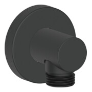 Duravit Coude mural DN 15, sans douchette, rosace ronde, noir mat