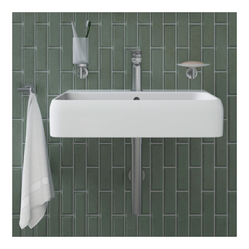 Duravit Crochet à serviette Starck T 6x7,6 cm, double, acier inoxydable brossé