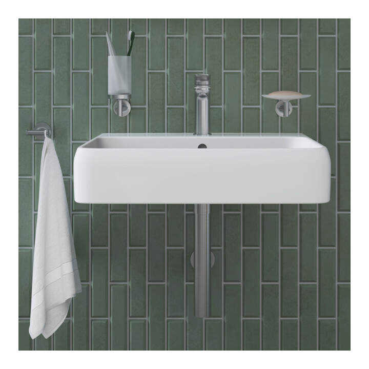 Duravit Crochet à serviette Starck T 6x7,6 cm, double, acier inoxydable brossé