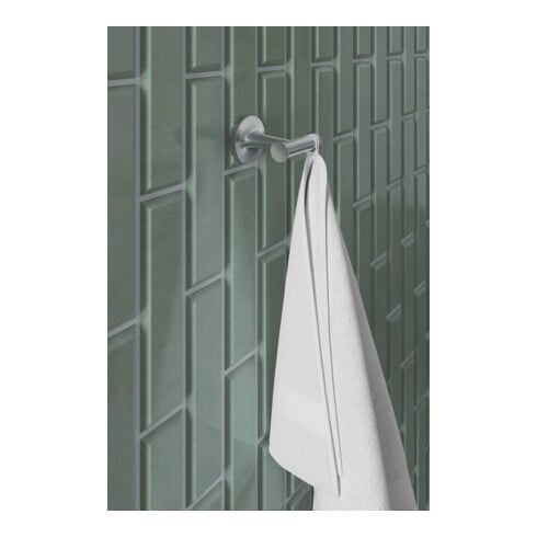 Duravit Crochet à serviette Starck T 6x7,6 cm, double, acier inoxydable brossé