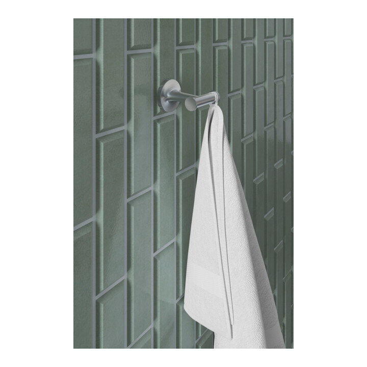 Duravit Crochet à serviette Starck T 6x7,6 cm, double, acier inoxydable brossé