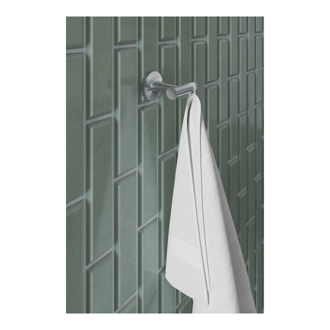 Duravit Crochet à serviette Starck T 6x7,6 cm, double, acier inoxydable brossé