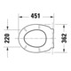 Duravit Cuvette WC ovale avec abattant, 45,2 cm, Uni, blanc, Scha. ES-4