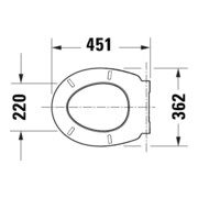 Duravit Cuvette WC ovale avec abattant, 45,2 cm, Uni, blanc, Scha. ES-4