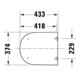 Duravit D-Code Abattant WC sans frein de chute, amovible, blanc