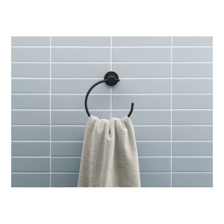 Duravit D-Code Anneau à Serviette 16,9x18,2x6,7 cm, noir mat