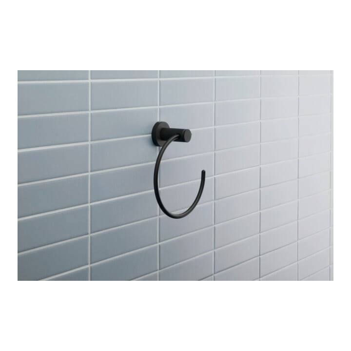 Duravit D-Code Anneau à Serviette 16,9x18,2x6,7 cm, noir mat
