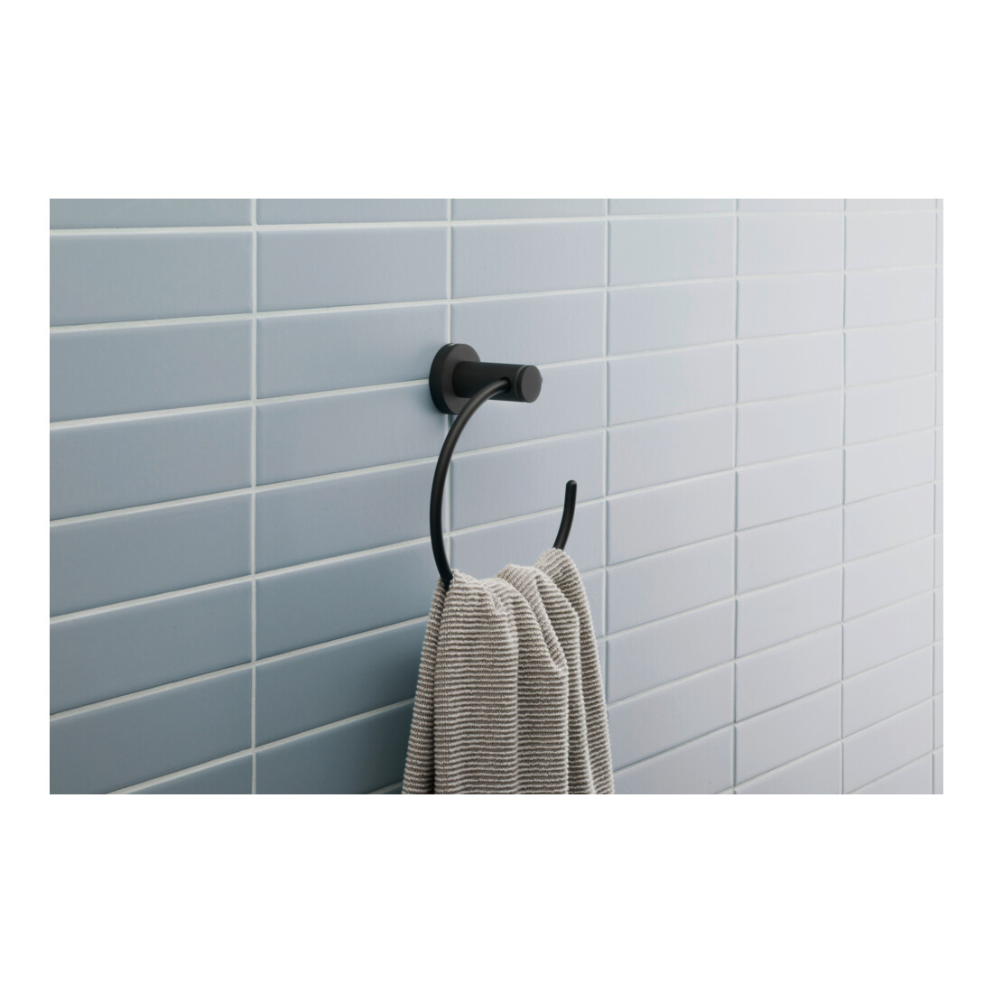 Duravit D-Code Anneau à Serviette 16,9x18,2x6,7 cm, noir mat