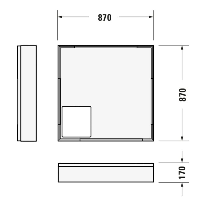 Duravit D-Code Carré Receveur de douche 90x90x8,5 cm, antidérapant, blanc