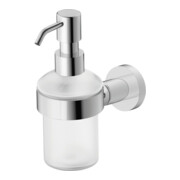 Duravit D-Code Distributeur de savon chrome, 6,9x14,5 cm, verre blanc mat-3