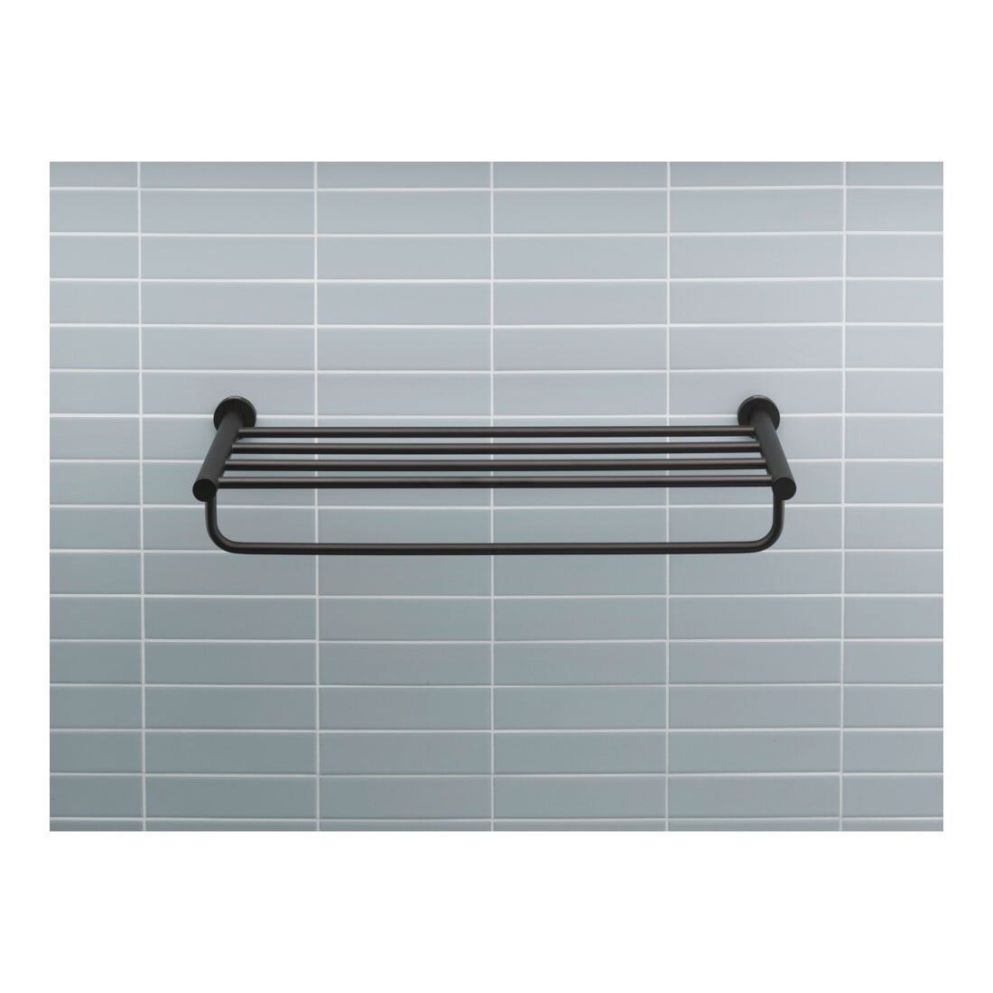 Duravit D-Code Étagère à serviettes 65x11,2x22 cm, noir mat