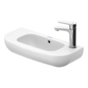 Duravit D-Code Lavabo à main 50x22 cm, avec trop-plein et trou robinet, blanc, trou robinet à gauche
