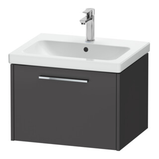 Duravit D-Code Meuble sous lavabo 58,4x40x46 cm, 1 tiroir, graph ma, Gr. chr