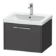 Duravit D-Code Meuble sous lavabo 58,4x40x46 cm, 1 tiroir, graph ma, Gr. chr-1