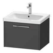 Duravit D-Code Meuble sous lavabo 58,4x40x46 cm, 1 tiroir, graph ma, Gr. chr