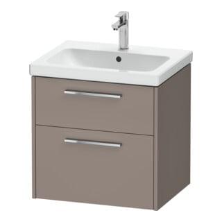 Duravit D-Code Meuble sous lavabo 58,4x55,5x46 cm, 2 tiroirs, S, bas. ma, chromé brillant