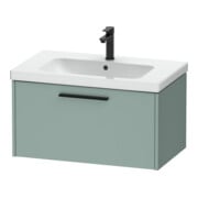Duravit D-Code Meuble sous lavabo 78,4x40x46 cm, 1 porte, fjord gris, corps noir