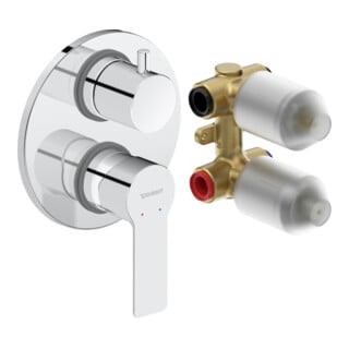 Duravit D-Code Mitigeur monocommande encastré pour baignoire, 19 l, chrome