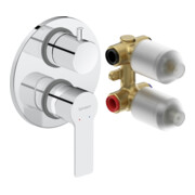 Duravit D-Code Mitigeur monocommande encastré pour baignoire, 19 l, chrome
