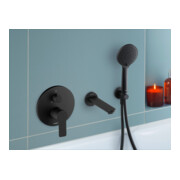 Duravit D-Code Mitigeur monocommande encastré pour baignoire, céramique, 22,5 l, noir mat-2