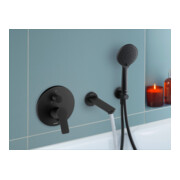 Duravit D-Code Mitigeur monocommande encastré pour baignoire, céramique, 22,5 l, noir mat-4