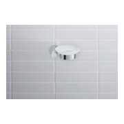 Duravit D-Code Porte-savon 13,5x12 cm, verre blanc mat, fixation gauche, chrome-5