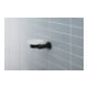 Duravit D-Code Porte-savon 13,5x12 cm, verre blanc mat, gauche, noir mat