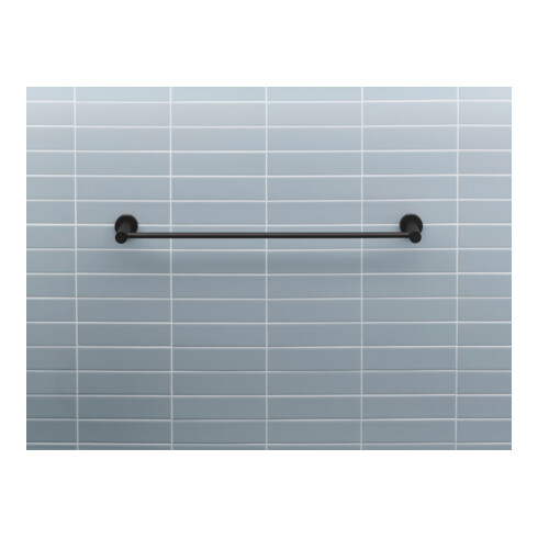 Duravit D-Code Porte-serviettes 64,8x4,8x8 cm, noir mat, mural