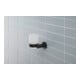 Duravit D-Code Support en verre 11,5x10,2 cm, verre dépoli, gauche, noir mat