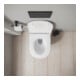 Duravit D-Code WC suspendu, cuvette à chasse profonde, abattant avec frein de chute, sans bride, blanc