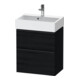 Duravit D-Neo Compact Meuble sous lavabo 58,4x37,2 cm, 1 porte, 1 tiroir, blanc/ blanc œuf-1