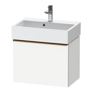 Duravit D-Neo Compact Meuble sous-lavabo 58,4x37,2x44cm, 1 tiroir, wd, bronze mat/blanc