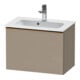Duravit D-Neo Compact Meuble sous lavabo 61x37,2 cm, bronze brossé/lin, 1 tiroir, suspendu-1
