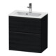 Duravit D-Neo Compact meuble sous-lavabo 61x37,2 cm, noir/œuf, 1 porte, 1 tiroir, suspendu-1