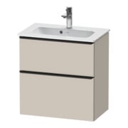 Duravit D-Neo Compact Meuble sous-lavabo 61x37,2 cm, noir/taupe, 1 porte, 1 tiroir, suspendu-1