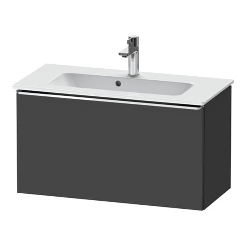 Duravit D-Neo Compact Meuble sous-lavabo 81x37,2 cm, chr/Grap ma, 1 tiroir, suspendu