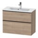 Duravit D-Neo Compact Meuble sous-lavabo 81x37,2 cm, noir/oeuf, 1 porte, 1 tiroir, suspendu-1