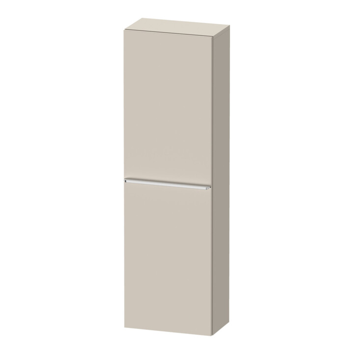 Duravit D-Neo Demi-colonne 40x24 cm, 1 porte, 4 étagères, à droite, chromé/taupe mat