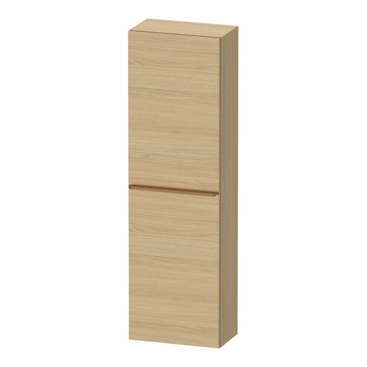 Duravit D-Neo Demi-colonne 40x24 cm, 1 porte, 4 étagères, à gauche, chêne naturel