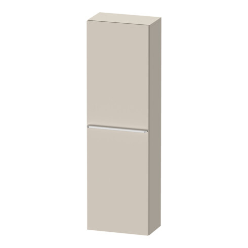 Duravit D-Neo Demi-colonne 40x24 cm, 1 porte, 4 étagères, à gauche, chromé/taupe mat