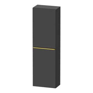 Duravit D-Neo Demi-colonne 40x24 cm, 1 porte, 4 étagères, à gauche, gris pâle/gris mat