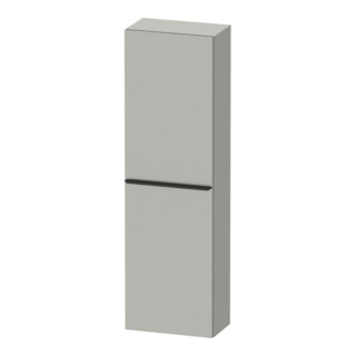 Duravit D-Neo Demi-colonne 40x24 cm, 1 porte, 4 étagères, à gauche, noir/gris mat