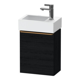 Duravit D-Neo Meuble sous lavabo 36,4x22,2x44 cm, 1 porte, à droite, blanc brillant/éclat œuf