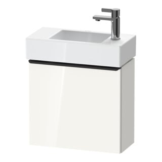 Duravit D-Neo Meuble sous lavabo 48,4x22,2x44 cm, 1 porte, à droite, noir/blanc brillant