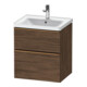 Duravit D-Neo Meuble sous lavabo 58,4x45,2x62,5 cm, 1 porte, blanc brillant/nuancé foncé-1